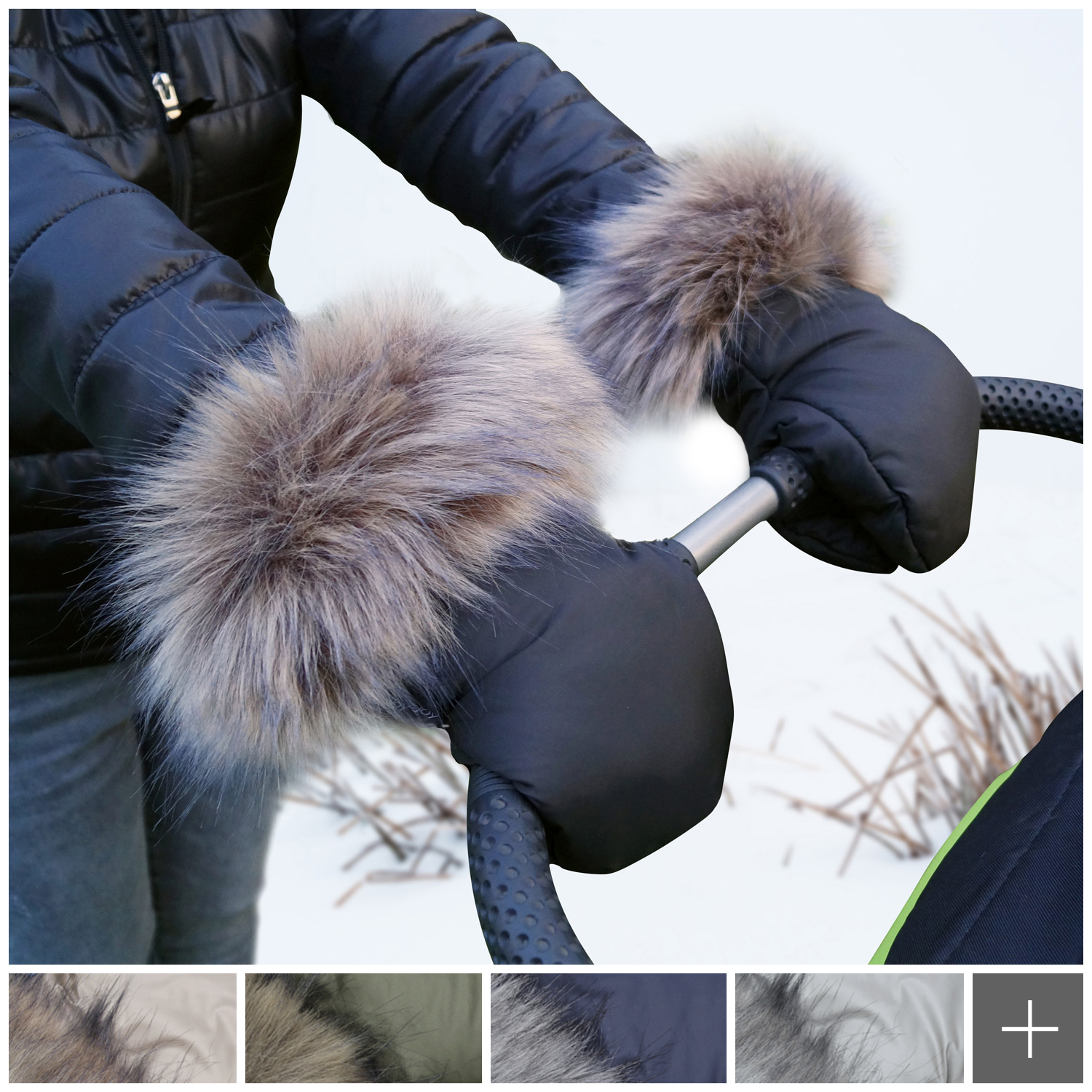 Handschuhe mit Kunstfell