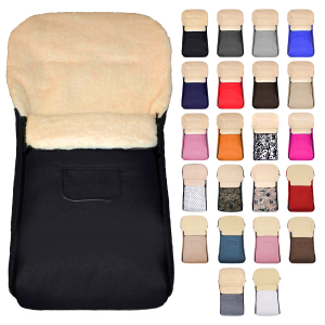 Fußsack KAI XL 105cm Lammwolle Winterfußsack Thermo Babyfußsack 6 Mon - 3 Jahre
