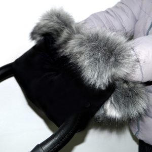 MUFF mit Kunstfellrand